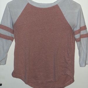 Pink and white shirt long sleeve